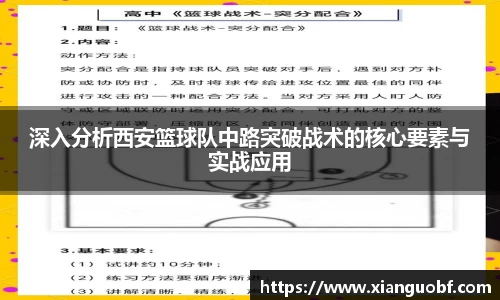 深入分析西安篮球队中路突破战术的核心要素与实战应用